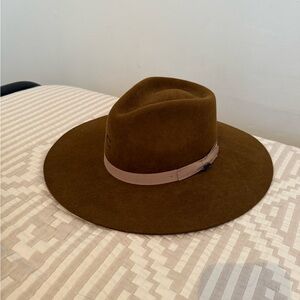 Acorn Brown Wide-Brim Hat